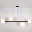 4-lichts hanglamp Davy - melkwit glas