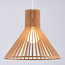 Houten hanglamp Isumi - open kap met houten latjes