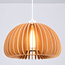 Ronde houten hanglamp Ikoma - open kap met gebogen spijlen