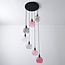 Hanglamp 7-lichts met gekleurd glas - Liya