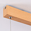 Minimalistische hanglamp Ami met geïntegreerde 3-staps dimbare LEDs - houtoptiek
