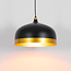 Zwarte industriële hanglamp met gouden details - Zelta