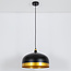 Zwarte industriële hanglamp met gouden details - Zelta