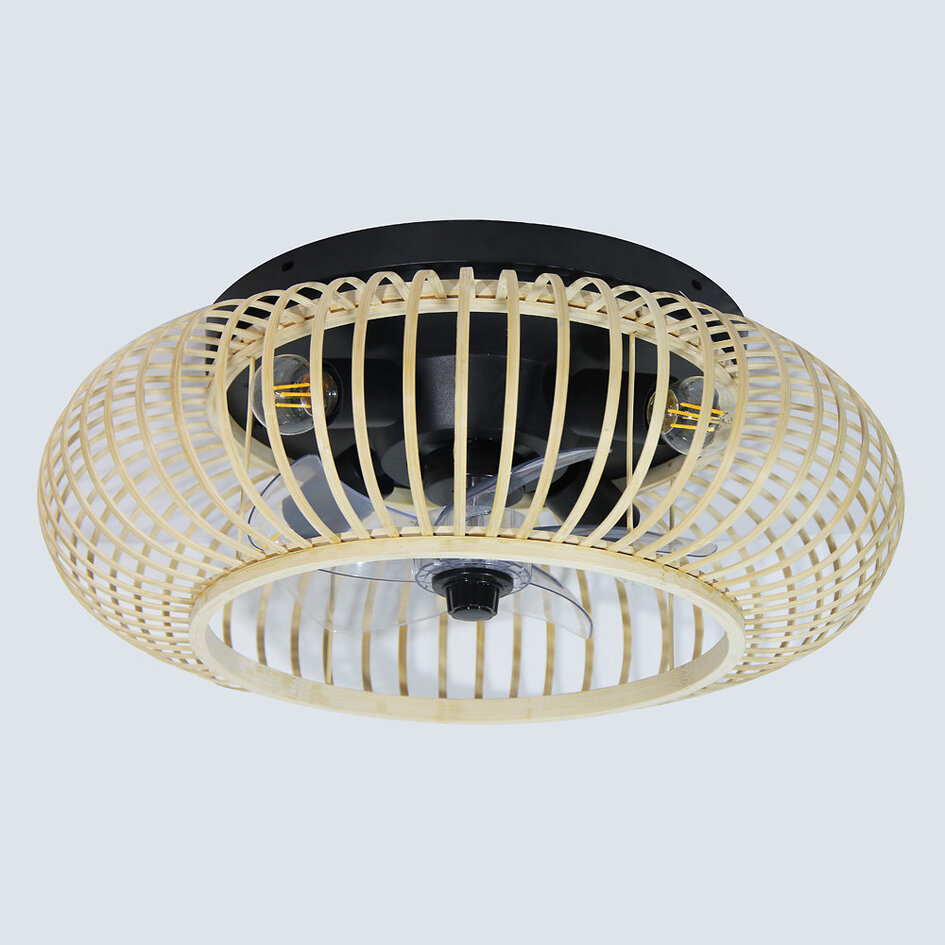 Plafondventilator Paco - bamboe met zomer- en winterfunctie