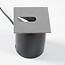 Vierkante inbouw buitenwandlamp met langwerpige opening 3W - zilver
