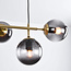 Design hanglamp Hepta met smoke glazen bollen