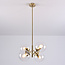 Retro hanglamp goud met transparant glas, 4-lichts - Florence
