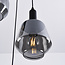 Design hanglamp in smoke glas, 3-lichts - Mala