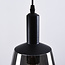 3-lichts hanglamp Mala - smoke glas en zwart