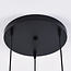 3-lichts hanglamp Mala - smoke glas en zwart