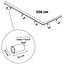 Modern 1-fase railsysteem van 3 meter met Jill spots - wit