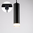 1-fase rail tube hanglamp Luke - zwart met matte diffuser