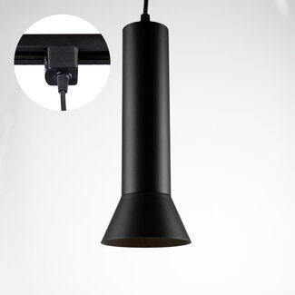 1-fase rail tube hanglamp Lenn- zwart