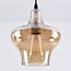 1-lichts hanglamp Trinidad - amber glas middelgrote kap