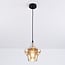 1-lichts hanglamp Trinidad - amber glas middelgrote kap