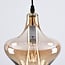 1-lichts hanglamp Trinidad - amber glas middelgrote kap