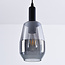 1-lichts hanglamp Mala smoke glas - langwerpig glas