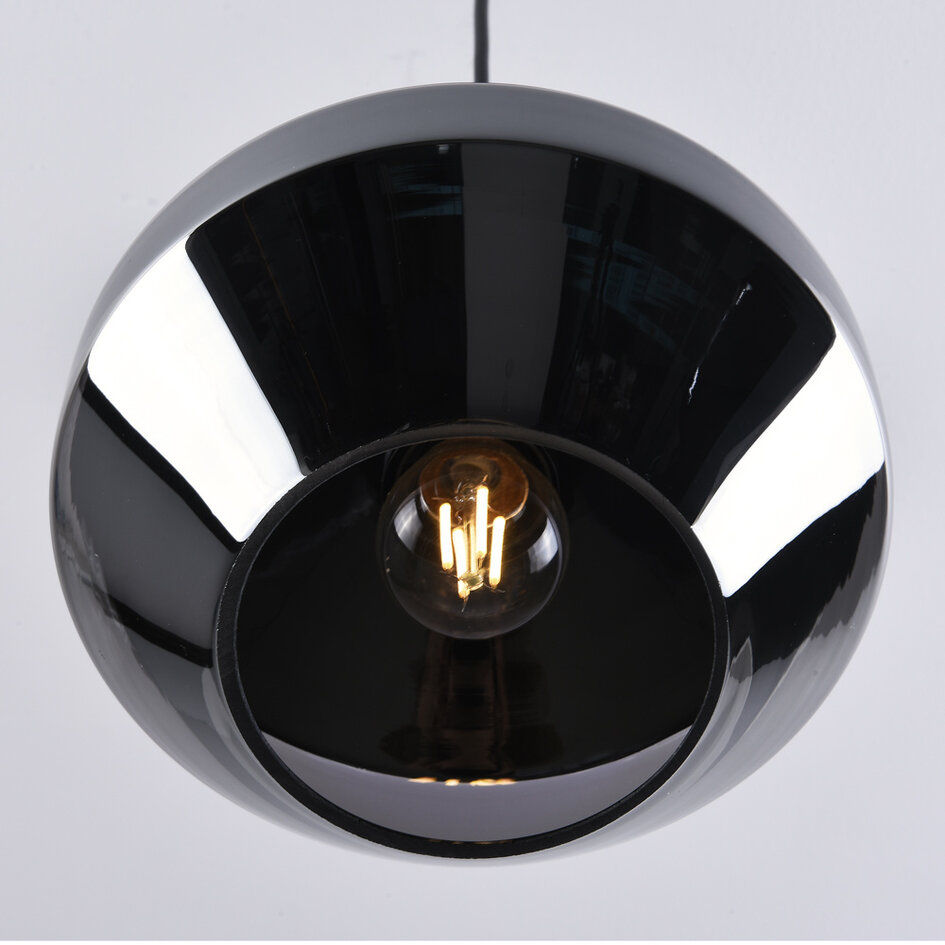 Hanglamp Mala - smoke glas brede bol