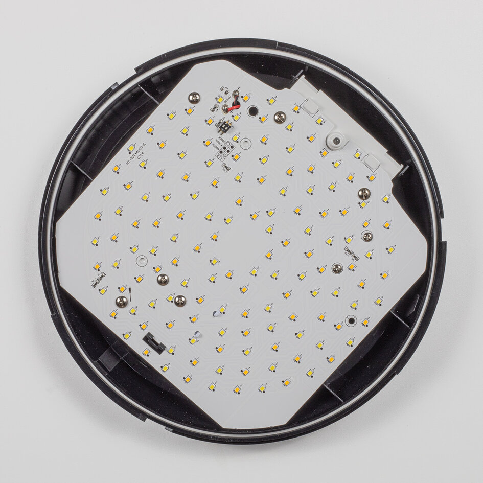 Plafonnière met noodunit | CCT switch 3000K/4000K/6500K | Zwart