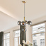 Moderne hanglamp Kenji, 5-lichts - Smoke glas met spiegeleffect