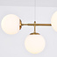 Design hanglamp Hepta met melkglazen bollen