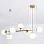 Design hanglamp Hepta met melkglazen bollen