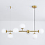 Design hanglamp Hepta met melkglazen bollen