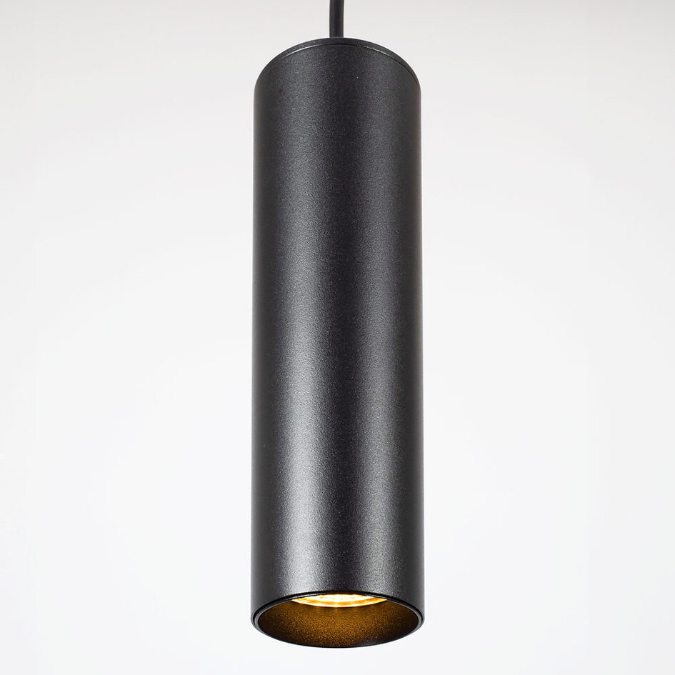 1-fase rail tube hanglamp Simon - zwart