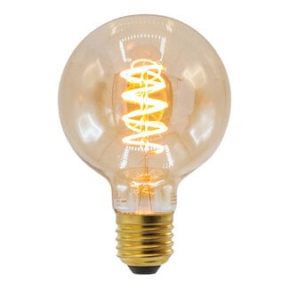 5W spiraal lamp XL, 1800K, amber glas Ø95 - dimbaar