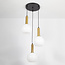 Hanglamp Aiden met melkwit glas, 3-lichts
