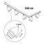 Modern 1-fase railsysteem van 3 meter met Jacques spots - plafondlamp