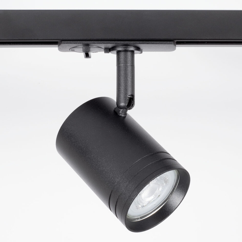 Industrieel 1-fase railsysteem van 1,5 meter met Jamie spots - plafond rail