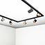 1-fase railsysteem set van 1,5 meter met Jamie spots, zwart