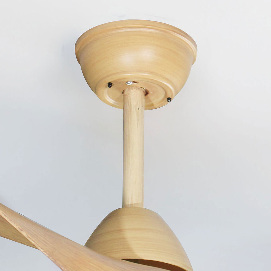 Plafondventilator Wieke met LEDs en aanpasbare kleurtemperatuur - houtoptiek