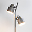 2-lichts staande lamp met kantelbare spots grijs - William