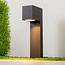 Industriële staande buitenlamp met vierkante kop, 70 cm - Simone
