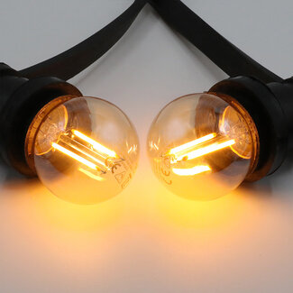 Prikkabel set met 2,5W lamp, 2000K, Ø45, amber glas - excl. dimmer