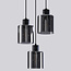 3-lichts hanglamp Pella - smoke glas en zwart
