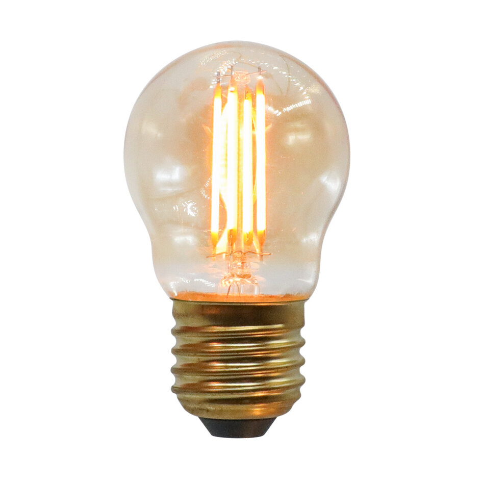 Prikkabel set met 2,5W of 4,5W lampen Ø45 van amber glas: optie dimbaar