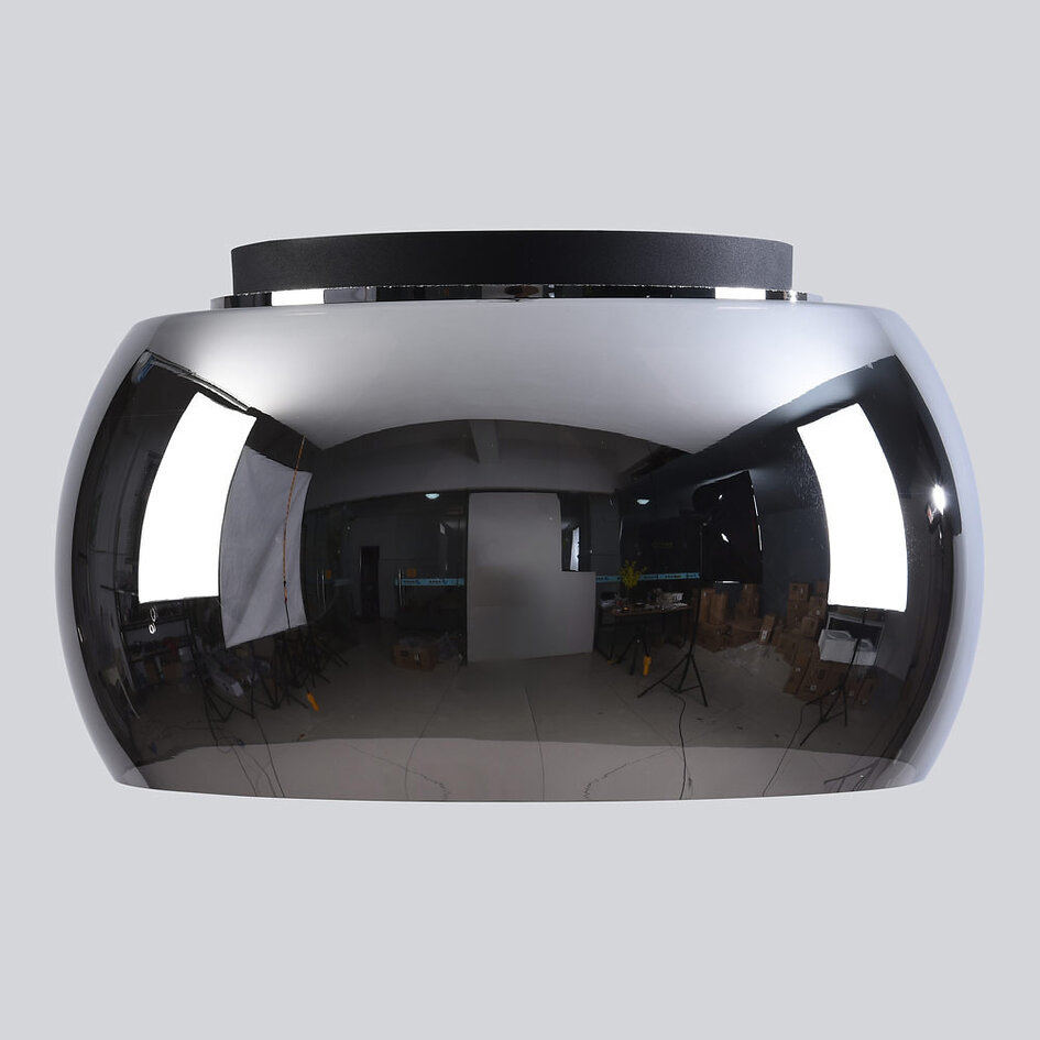 Plafondlamp met smoke glas, 3-lichts - Selin