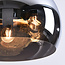 Plafondlamp met smoke glas, 3-lichts - Selin