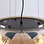 Design hanglamp Serres met amber glas, 3-lichts