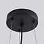 3-lichts hanglamp Serres - amber glas en zwart