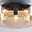 Plafondlamp met amber glas, 3-lichts - Selin