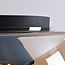 3-lichts plafondlamp Selin - amber glas en zwart