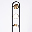 Vloerlamp Terzo met 3 draaibare spots in zwart en goud