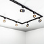 1-fase railsysteem set van 3 meter met Collin spots, zwart