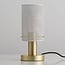 Design tafellamp Mreza in goud met perforaties