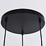 Moderne 3-lichts hanglamp Vida - smoke glas en zwart