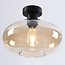 Plafondlamp Veda met amber glas